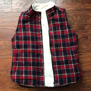 ✨Last Chance✨ Fleece Lined Plaid Vest